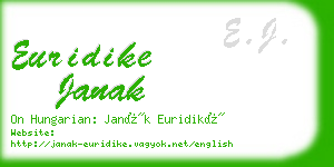 euridike janak business card